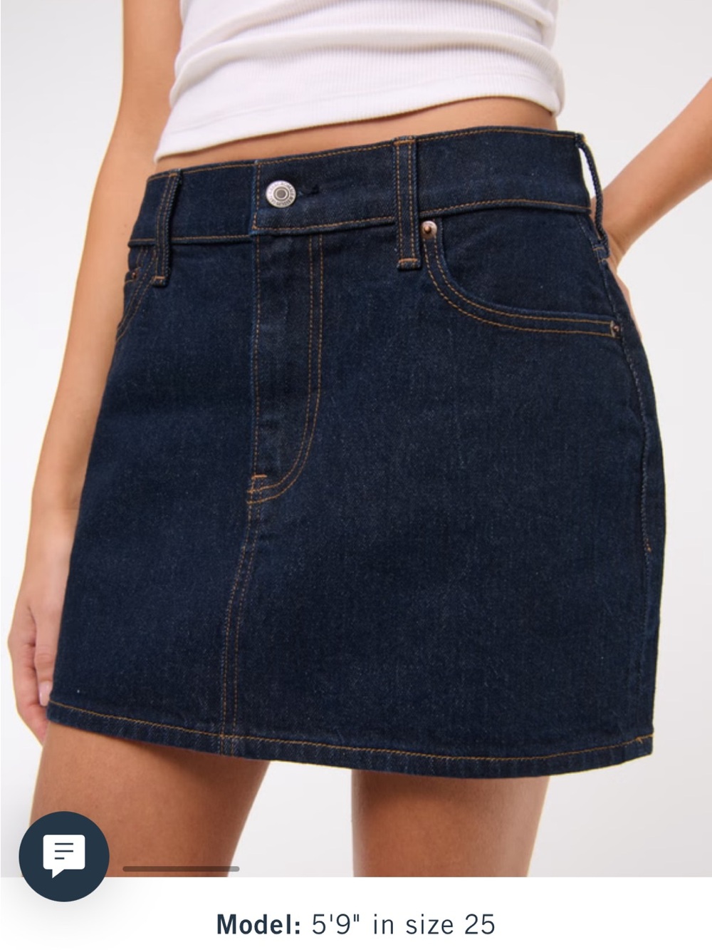 Abercrombie Dark Denim Mini Skirt